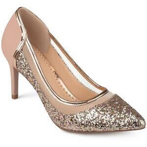 Kalani Rose Gold sparkly heels Journee Collection size 10